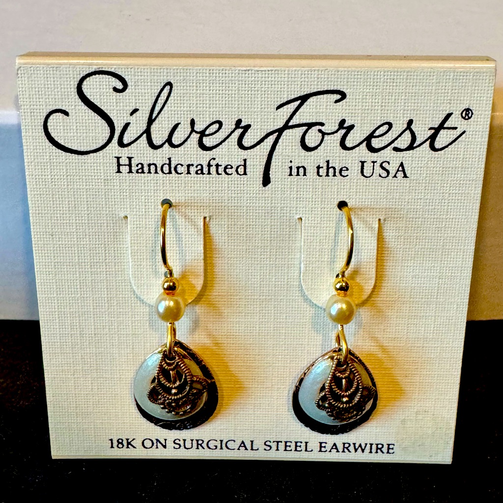 Nwt Silver Forest Petite Copper Filagree Teardrop Dangle Earrings 20$